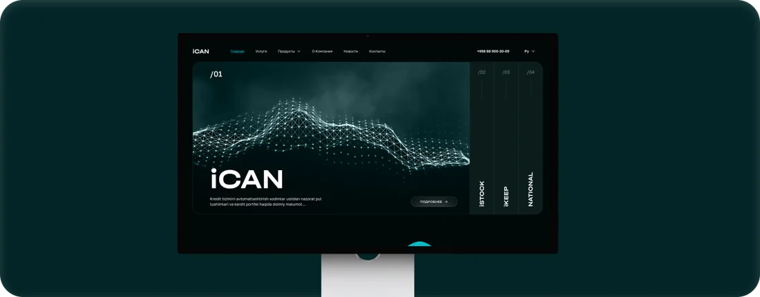 iCan Group - IT kompaniya web sayti by Mazmoon Group